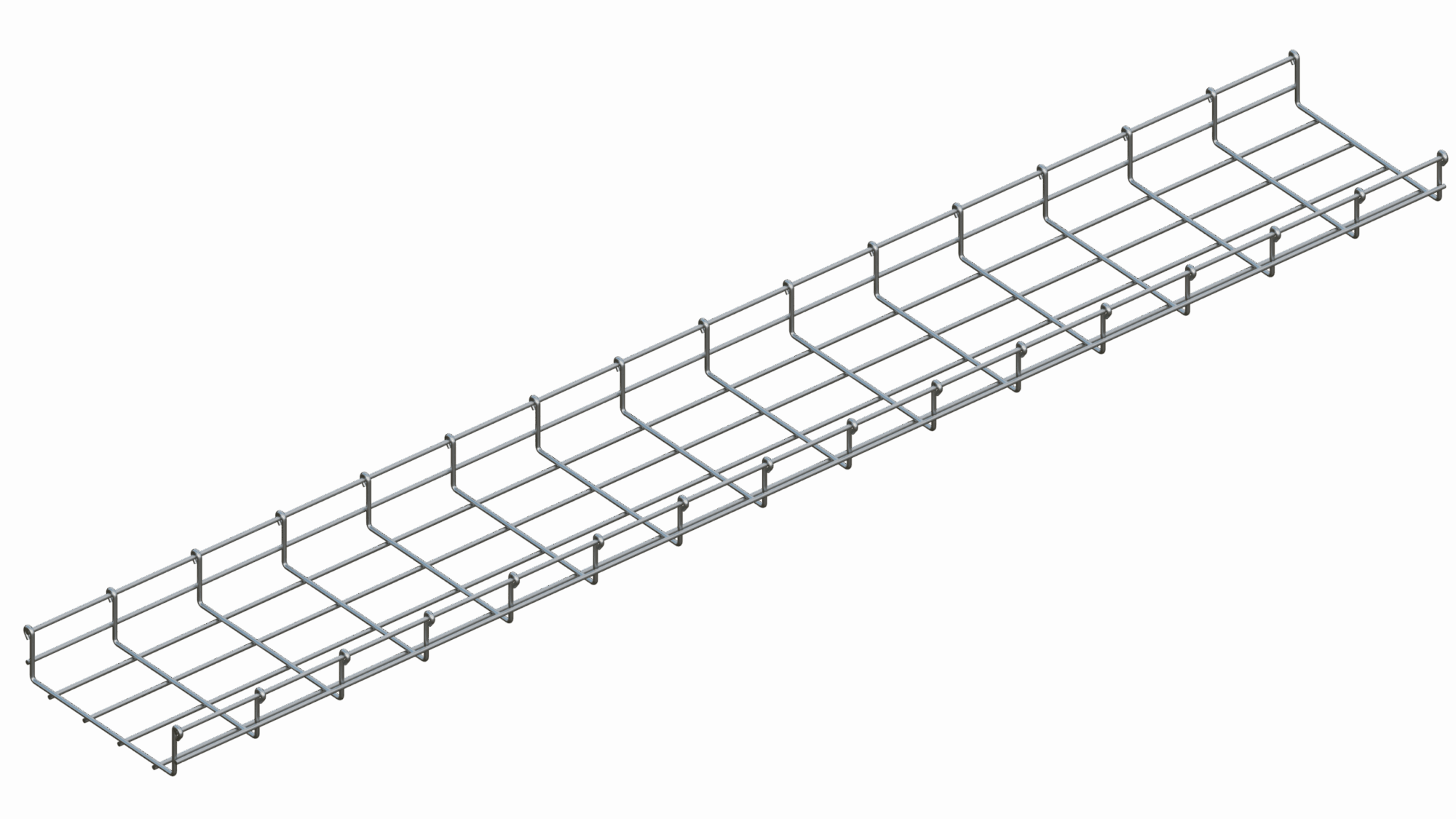Render de tramo de bandeja tipo flex