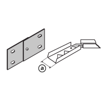 Platinas para giro de ducto de aluminio