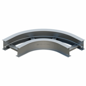 Curva horizontal 90 grados escalerilla de aluminio