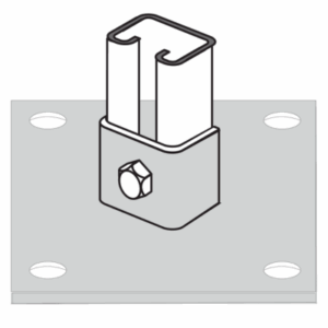 Dibujo de base de acero para canal estructural